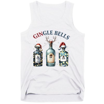 Gingle Bells Gin Gin Bells Christmas Tree Merry Xmas Tank Top