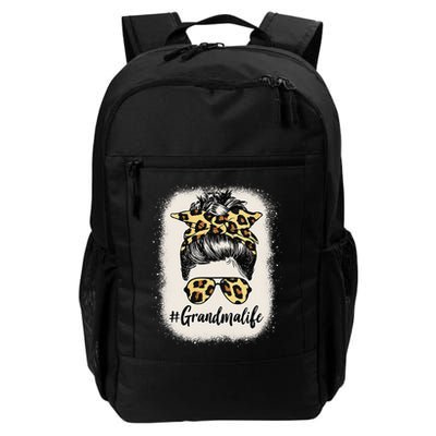 Grandmalife Bleached Grandma Life Leopard Messy Bun Backpack