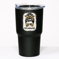 Grandmalife Bleached Grandma Life Leopard Messy Bun Tumbler