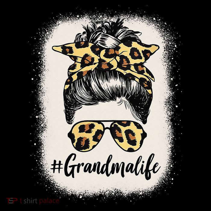 Grandmalife Bleached Grandma Life Leopard Messy Bun Youth Performance Sprint T-Shirt