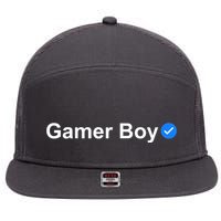 Gamer Boy 7 Panel Mesh Trucker Snapback Hat