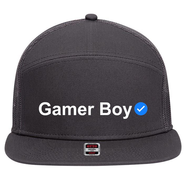 Gamer Boy 7 Panel Mesh Trucker Snapback Hat