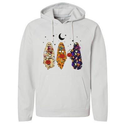 Groovy Boo Ghost Squad Halloween Autumn Art Performance Fleece Hoodie