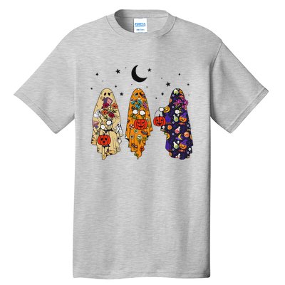 Groovy Boo Ghost Squad Halloween Autumn Art Tall T-Shirt