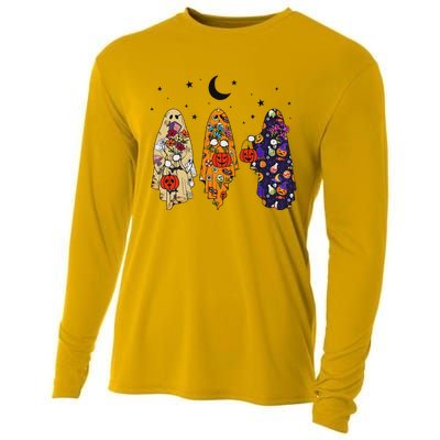 Groovy Boo Ghost Squad Halloween Autumn Art Cooling Performance Long Sleeve Crew