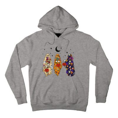 Groovy Boo Ghost Squad Halloween Autumn Art Tall Hoodie