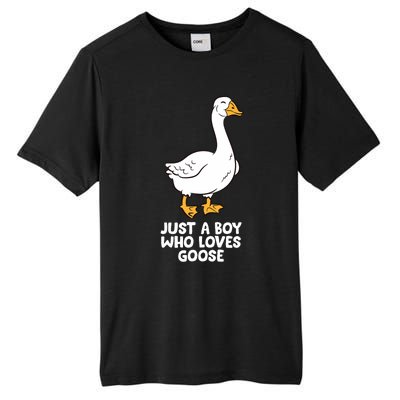 Goose Boy Gift Just A Boy Who Loves Goose Tall Fusion ChromaSoft Performance T-Shirt