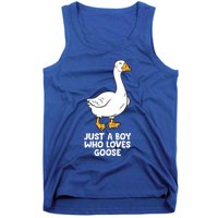 Goose Boy Gift Just A Boy Who Loves Goose Tank Top