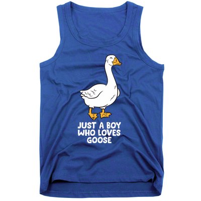 Goose Boy Gift Just A Boy Who Loves Goose Tank Top