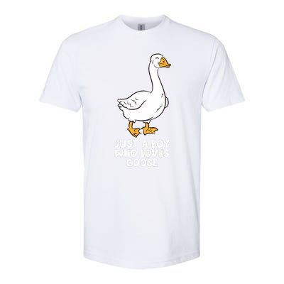 Goose Boy Gift Just A Boy Who Loves Goose Softstyle CVC T-Shirt