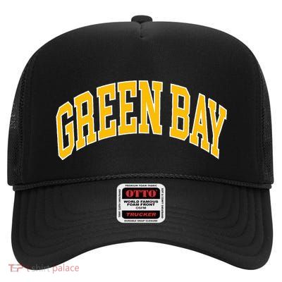 Green Bay High Crown Mesh Back Trucker Hat