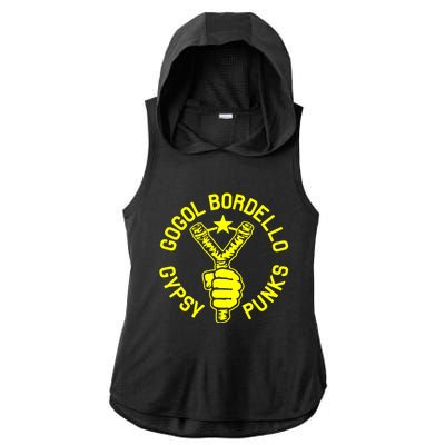 GOGOL BORDELLOs Ladies PosiCharge Tri-Blend Wicking Draft Hoodie Tank