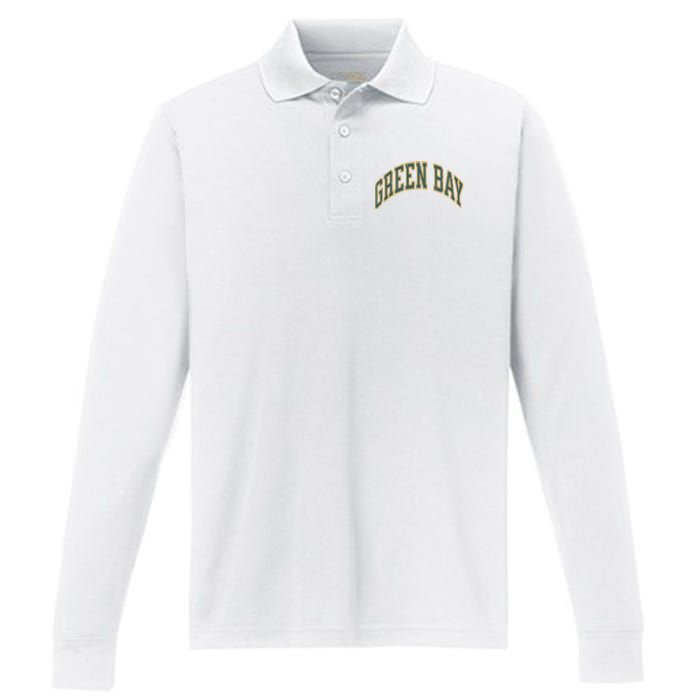 Green Bay Performance Long Sleeve Polo