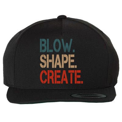 Glass Blower Glass Blowing Artist Blow Shape Create Wool Snapback Cap
