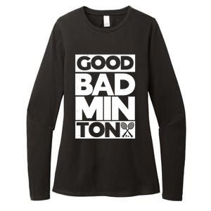 Goodminton Badminton Graphic Badminton Player Shuttlecock Great Gift Womens CVC Long Sleeve Shirt