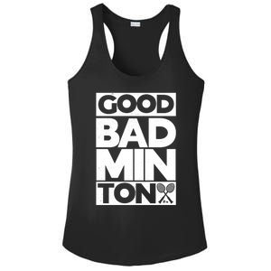 Goodminton Badminton Graphic Badminton Player Shuttlecock Great Gift Ladies PosiCharge Competitor Racerback Tank