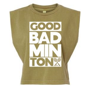 Goodminton Badminton Graphic Badminton Player Shuttlecock Great Gift Garment-Dyed Women's Muscle Tee