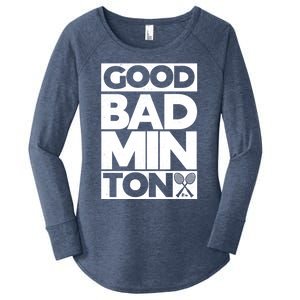 Goodminton Badminton Graphic Badminton Player Shuttlecock Great Gift Women's Perfect Tri Tunic Long Sleeve Shirt