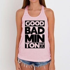 Goodminton Badminton Graphic Badminton Player Shuttlecock Great Gift Women's Knotted Racerback Tank