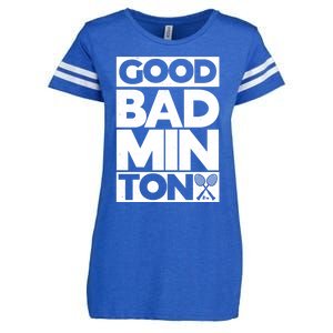 Goodminton Badminton Graphic Badminton Player Shuttlecock Great Gift Enza Ladies Jersey Football T-Shirt