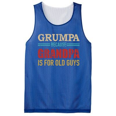 Grumpa Because Grandpa Is For Old Guys Vintage Retro Cute Gift Mesh Reversible Basketball Jersey Tank