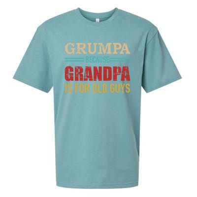 Grumpa Because Grandpa Is For Old Guys Vintage Retro Cute Gift Sueded Cloud Jersey T-Shirt