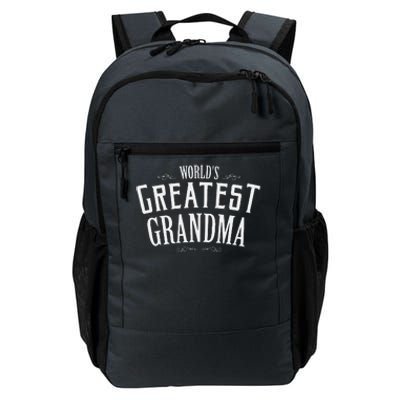 Grandma Birthday Gift World's Greatest Grandma Mother's Day Daily Commute Backpack