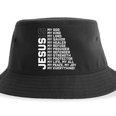 God Believer Gift Jesus Christian Lord Jesus Definition Sustainable Bucket Hat