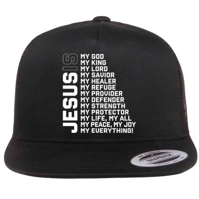 God Believer Gift Jesus Christian Lord Jesus Definition Flat Bill Trucker Hat