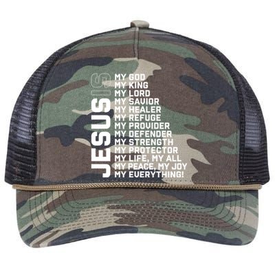 God Believer Gift Jesus Christian Lord Jesus Definition Retro Rope Trucker Hat Cap