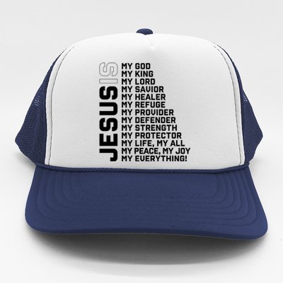 God Believer Gift Jesus Christian Lord Jesus Definition Trucker Hat