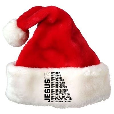 God Believer Gift Jesus Christian Lord Jesus Definition Premium Christmas Santa Hat