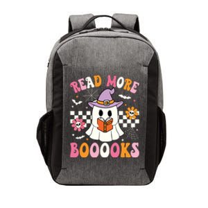 Groovy Booooks Ghost Read More Books Funny Teacher Halloween Vector Backpack