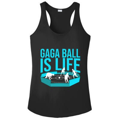 Gaga Ball Gift Cool Dodgeball Ball Is Life Soccer Ladies PosiCharge Competitor Racerback Tank