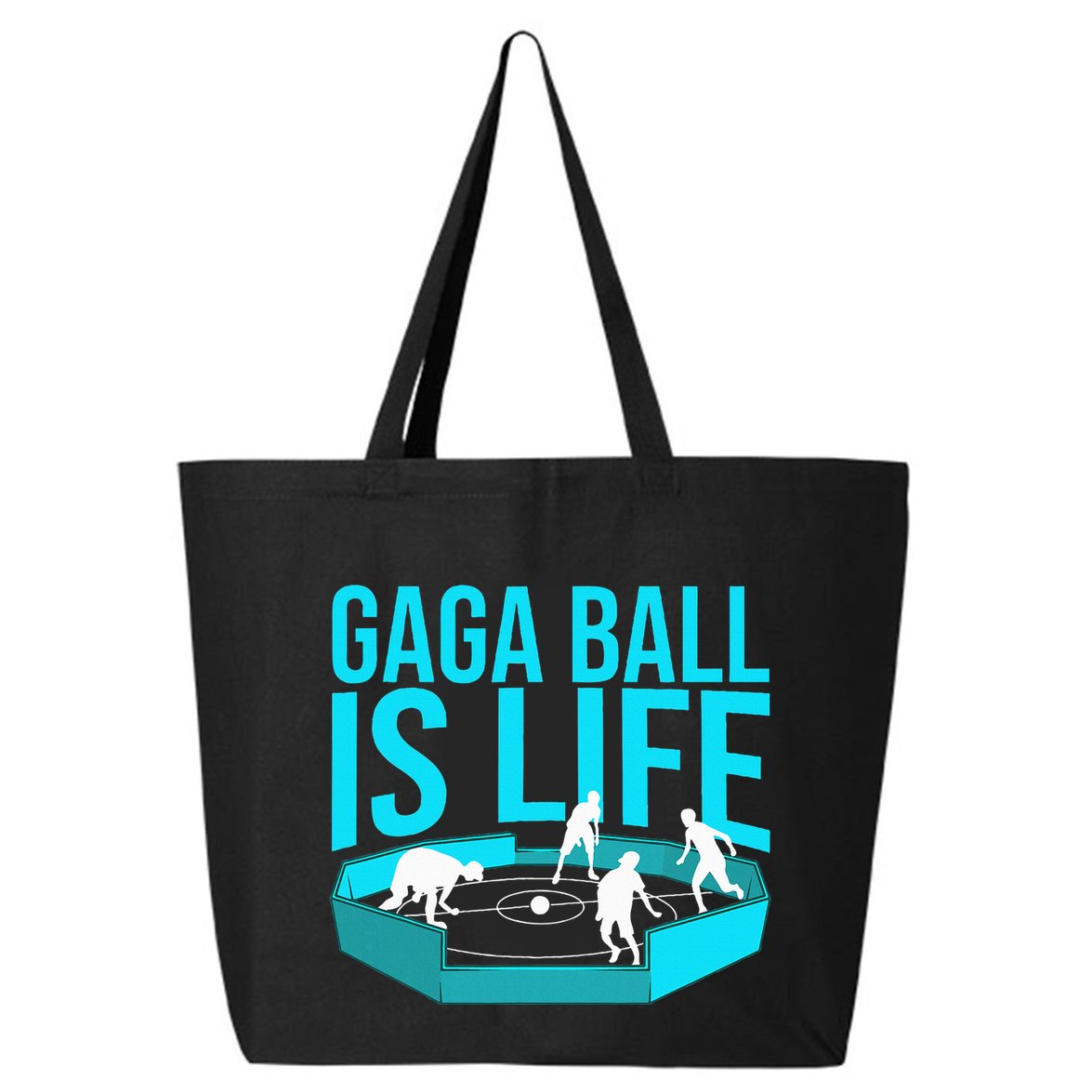 Gaga Ball Gift Cool Dodgeball Ball Is Life Soccer 25L Jumbo Tote
