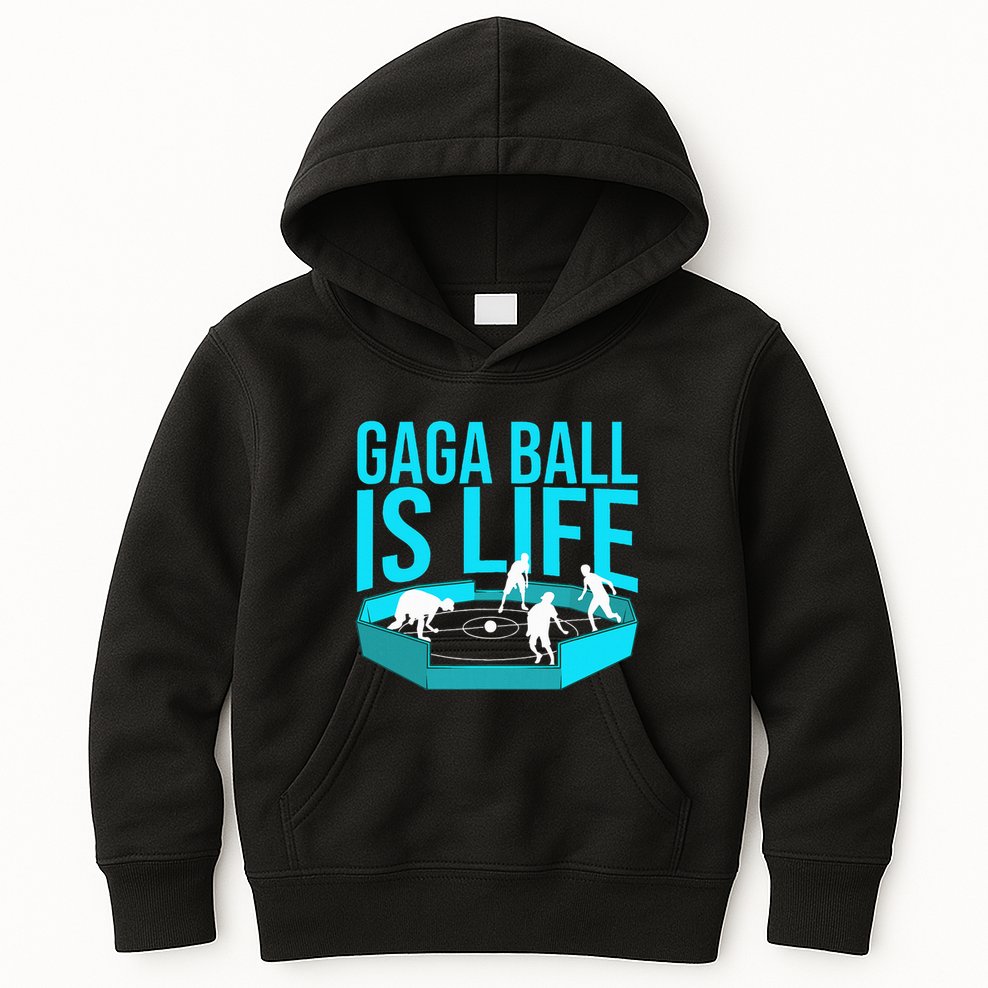 Gaga Ball Gift Cool Dodgeball Ball Is Life Soccer Kids Hoodie