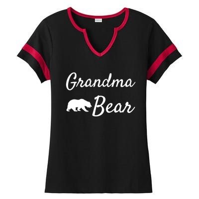 Grandma Bear Gift Christmas Papa Bear Mama Bear Bear Gift Ladies Halftime Notch Neck Tee