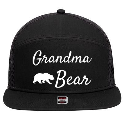 Grandma Bear Gift Christmas Papa Bear Mama Bear Bear Gift 7 Panel Mesh Trucker Snapback Hat