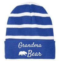 Grandma Bear Gift Christmas Papa Bear Mama Bear Bear Gift Striped Beanie with Solid Band