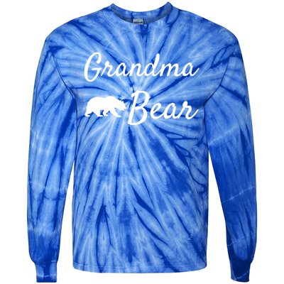 Grandma Bear Gift Christmas Papa Bear Mama Bear Bear Gift Tie-Dye Long Sleeve Shirt