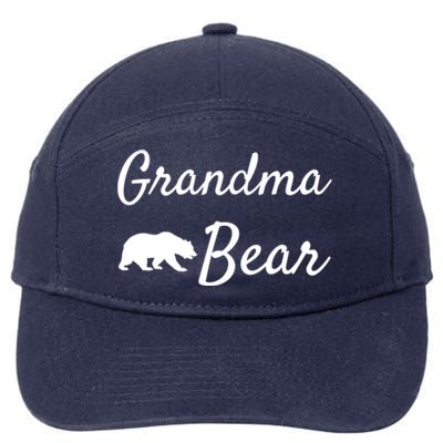 Grandma Bear Gift Christmas Papa Bear Mama Bear Bear Gift 7-Panel Snapback Hat