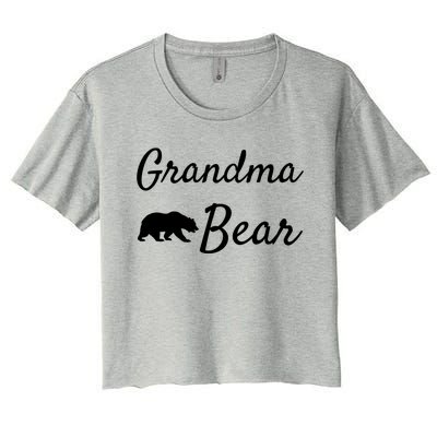 Grandma Bear Gift Christmas Papa Bear Mama Bear Bear Gift Women's Crop Top Tee