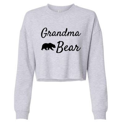 Grandma Bear Gift Christmas Papa Bear Mama Bear Bear Gift Cropped Pullover Crew