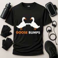 Goose Bumps Goosebumps Funny Geese Fist Bump Pun Cooling Performance Crew T-Shirt