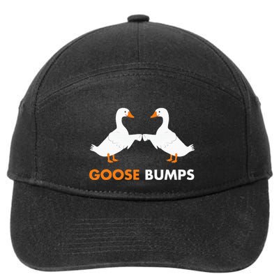 Goose Bumps Goosebumps Funny Geese Fist Bump Pun 7-Panel Snapback Hat