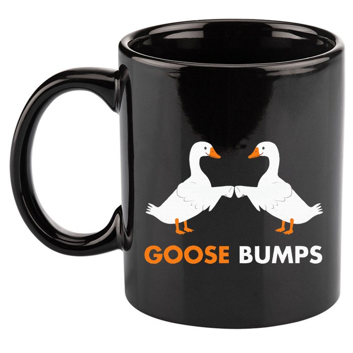 Goose Bumps Goosebumps Funny Geese Fist Bump Pun 11oz C Handle Ceramic Mug