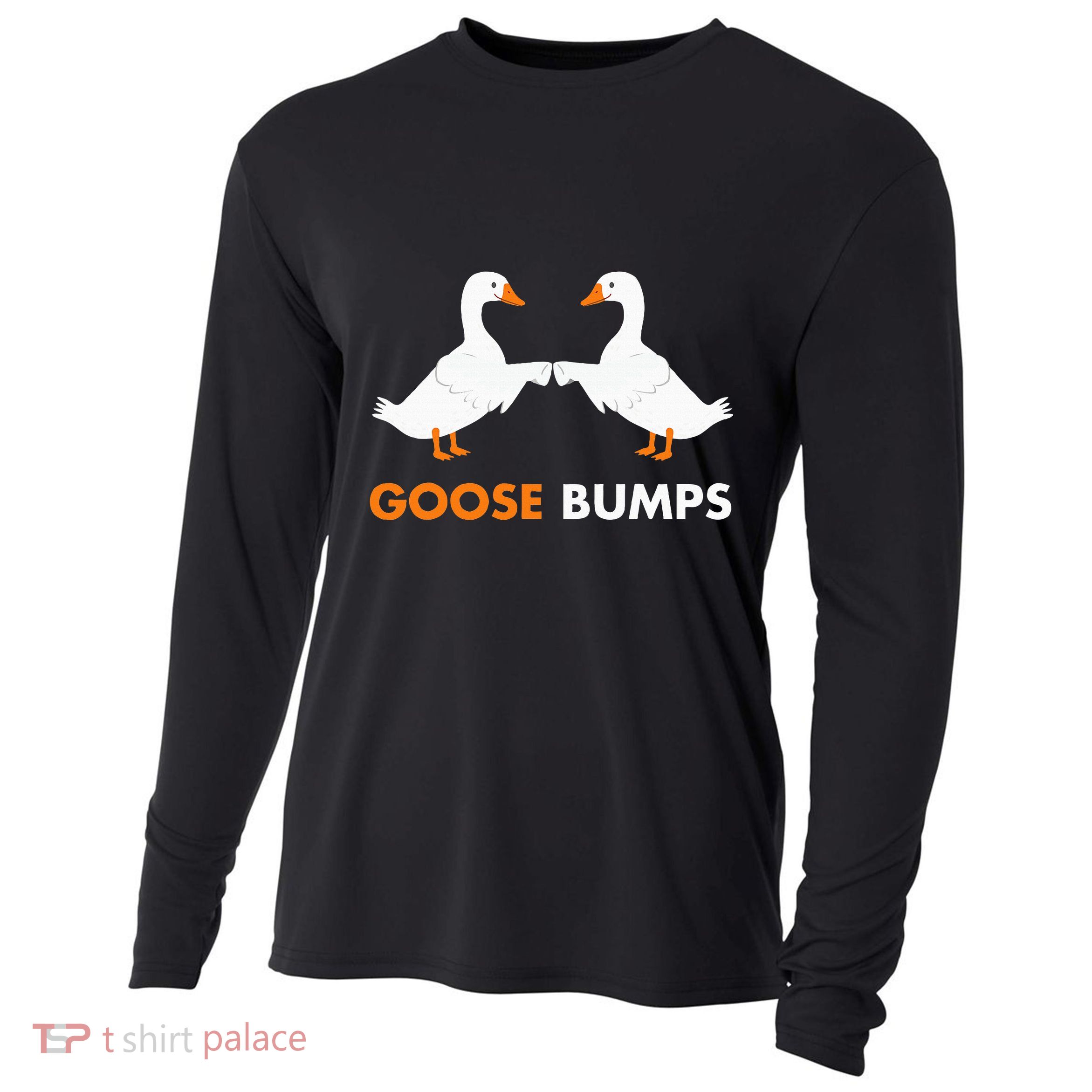 Goose Bumps Goosebumps Funny Geese Fist Bump Pun Cooling Performance Long Sleeve Crew