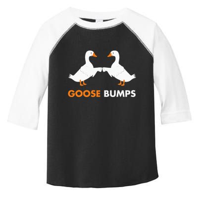 Goose Bumps Goosebumps Funny Geese Fist Bump Pun Toddler Fine Jersey T-Shirt