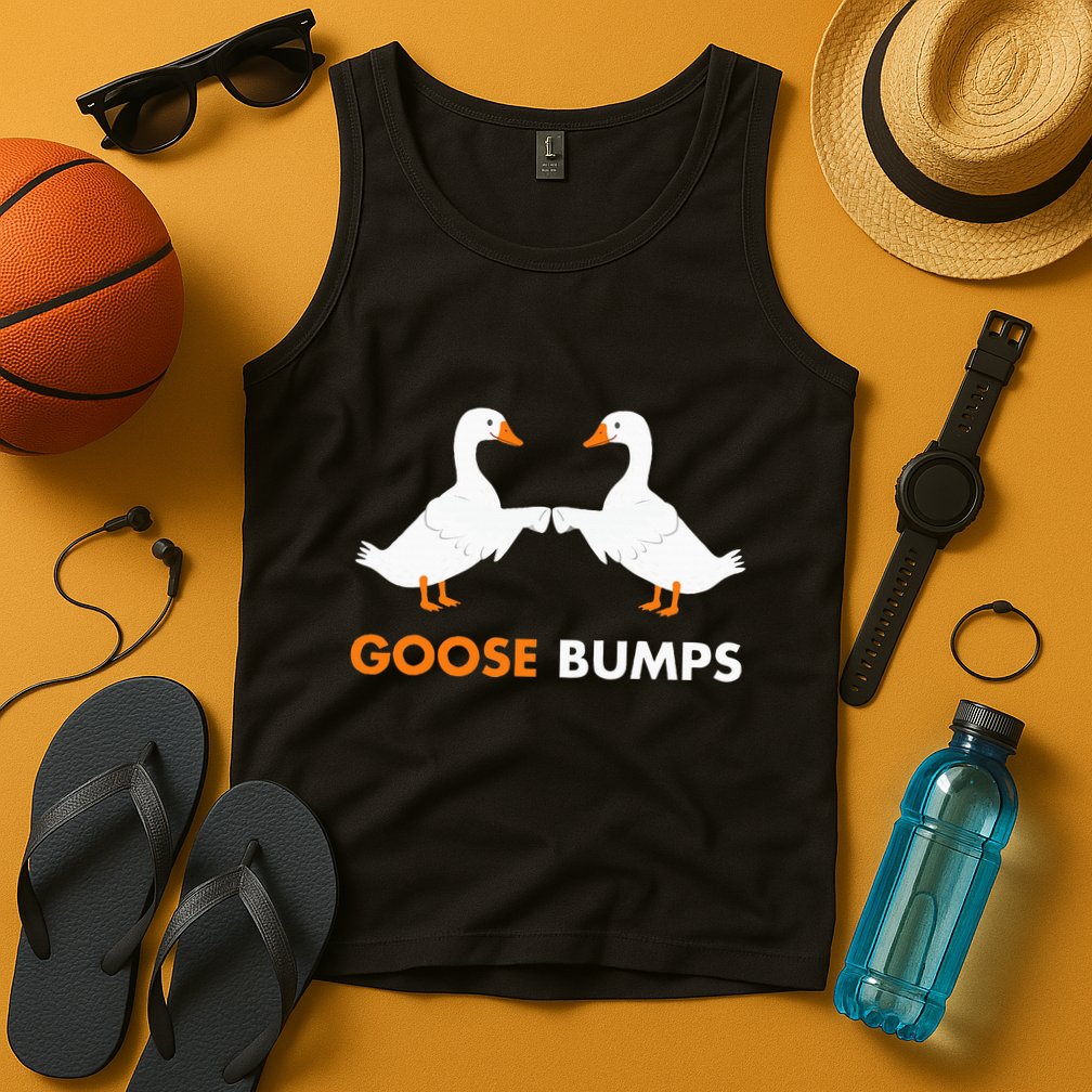Goose Bumps Goosebumps Funny Geese Fist Bump Pun Tank Top