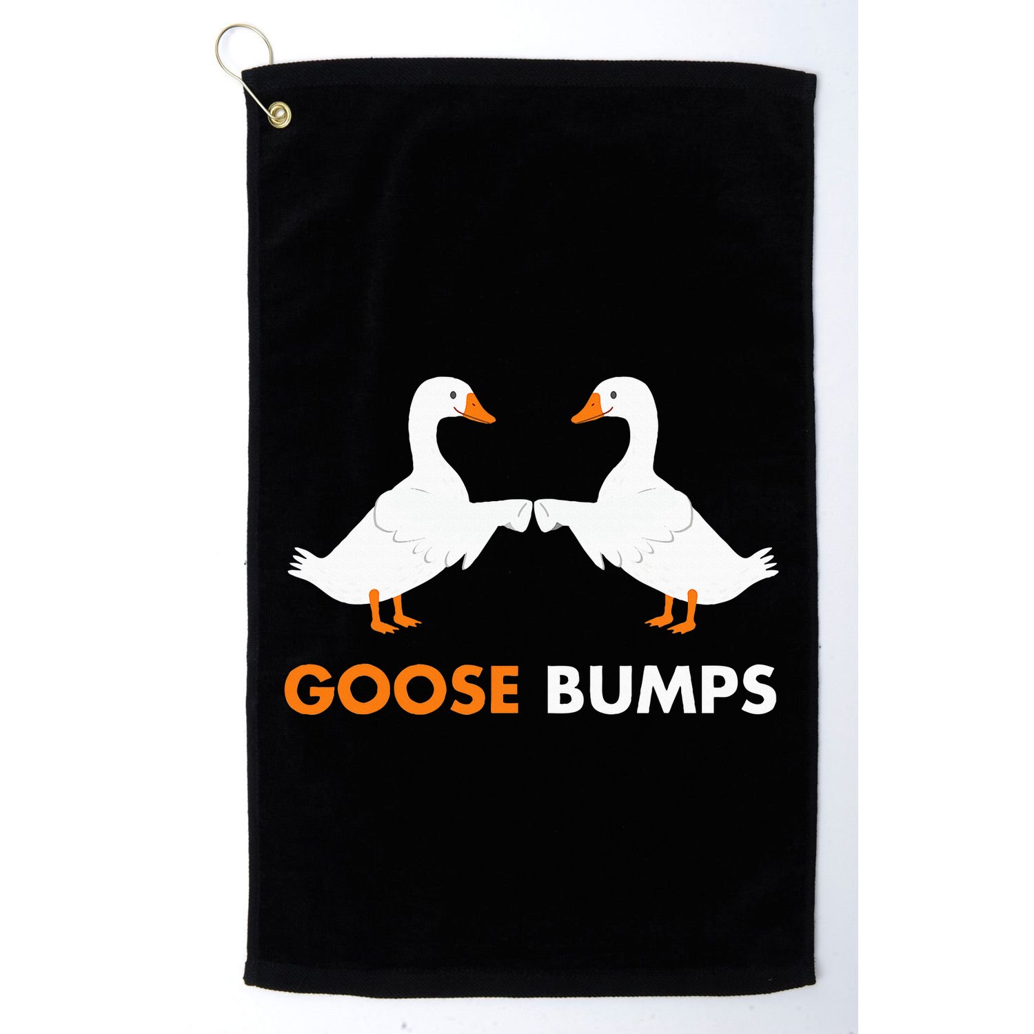 Goose Bumps Goosebumps Funny Geese Fist Bump Pun Golf Towel
